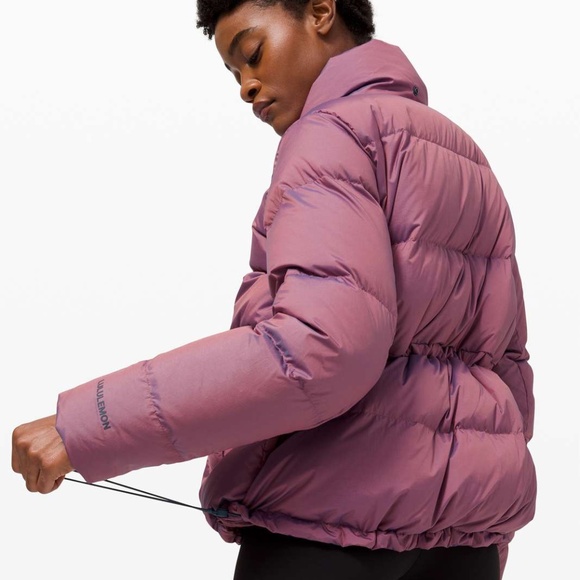 RARE LIMITED Lululemon Wunder Puff Puffer Jacket sz 6 - Heathered Plumful Purple - Picture 4 of 16